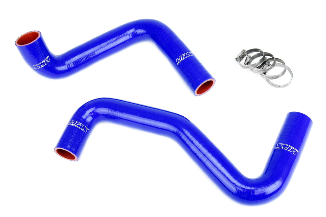 HPS Blue Silicone Coolant Hose Kit for Nissan 240SX S13 S14 S15 LS Swap (LS1 water pump, 9 o'clock thermostat, SR radiator)