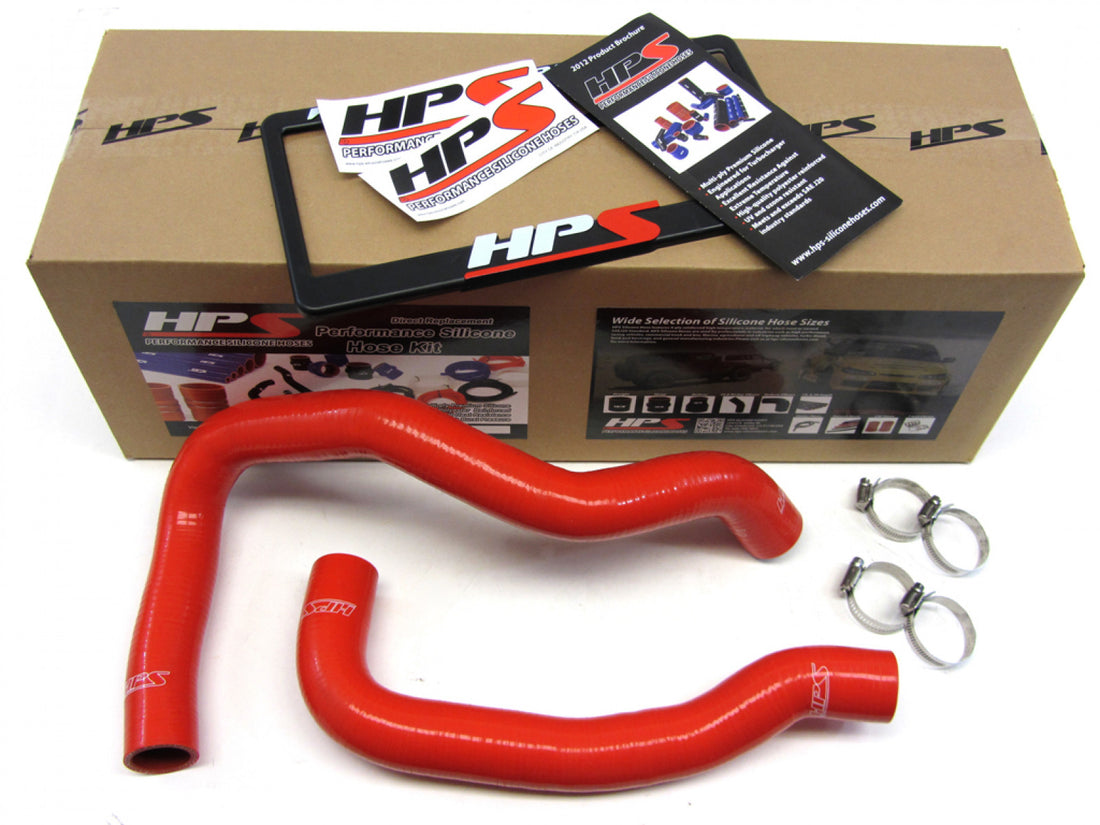 HPS Red Reinforced Silicone Radiator Hose Kit Coolant for Nissan 89-98 240SX w/ KA