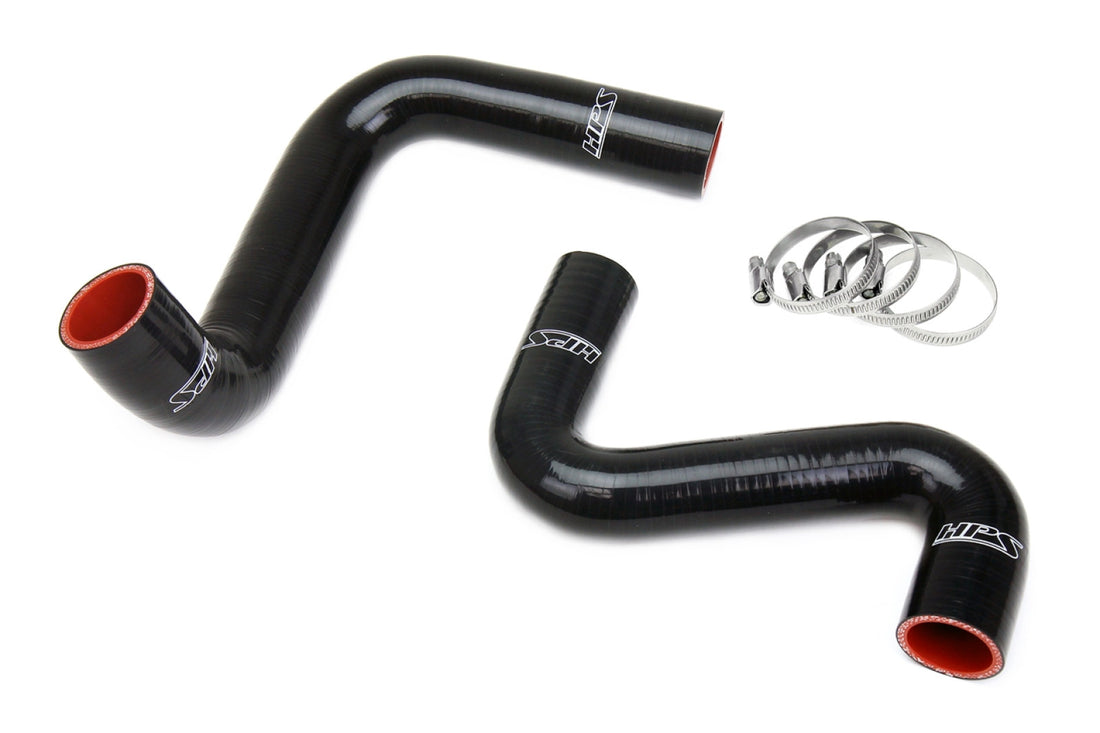 HPS Black Silicone Coolant Hose Kit for Nissan 240SX S13 S14 S15 LS Swap (LS3/LS7 water pump, 9 o'clock thermostat, SR radiator)