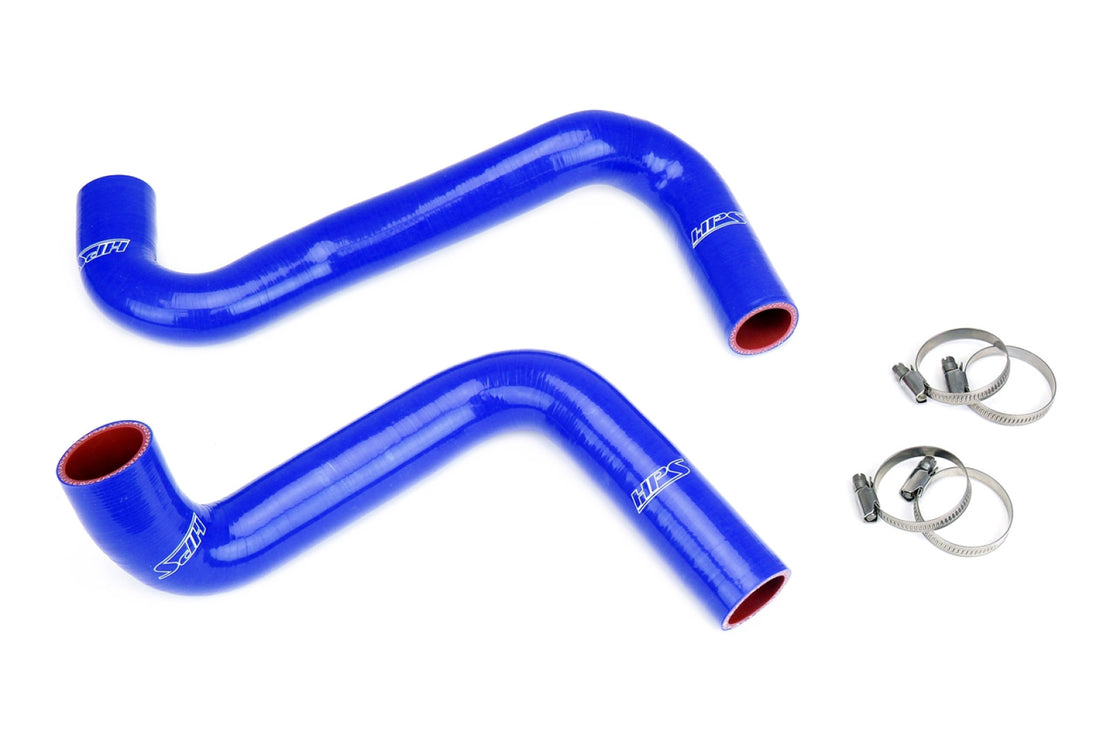 HPS Blue Silicone Coolant Hose Kit for Nissan 240SX S13 S14 S15 LS Swap (LS3/LS7 water pump, 9 o'clock thermostat, KA radiator)