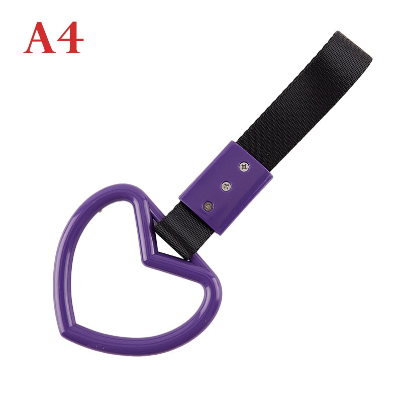 New 1pc Train Bus Handle Hand Strap Drift Charm Strap Drift Auto Accessories Car Styling car heart straps front tow hook