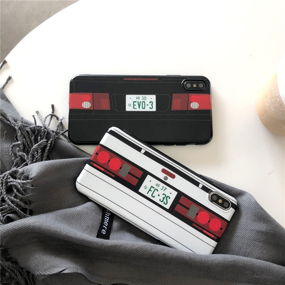 Japan Anime Initial D Car taillight Case For iPhone 13 12 11 Pro X XR XS 8 7 plus Classic JDM AE86 RX-7 EVO Soft Silicon Cover