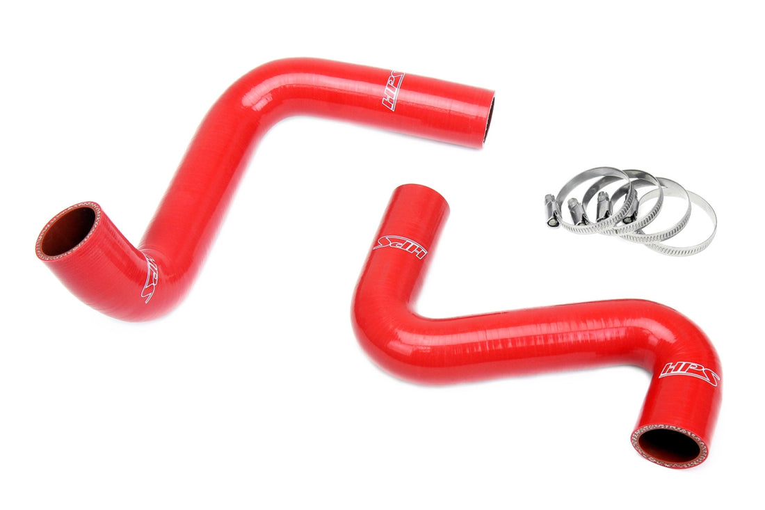 HPS Red Silicone Coolant Hose Kit for Nissan 240SX S13 S14 S15 LS Swap (LS3/LS7 water pump, 9 o'clock thermostat, SR radiator)