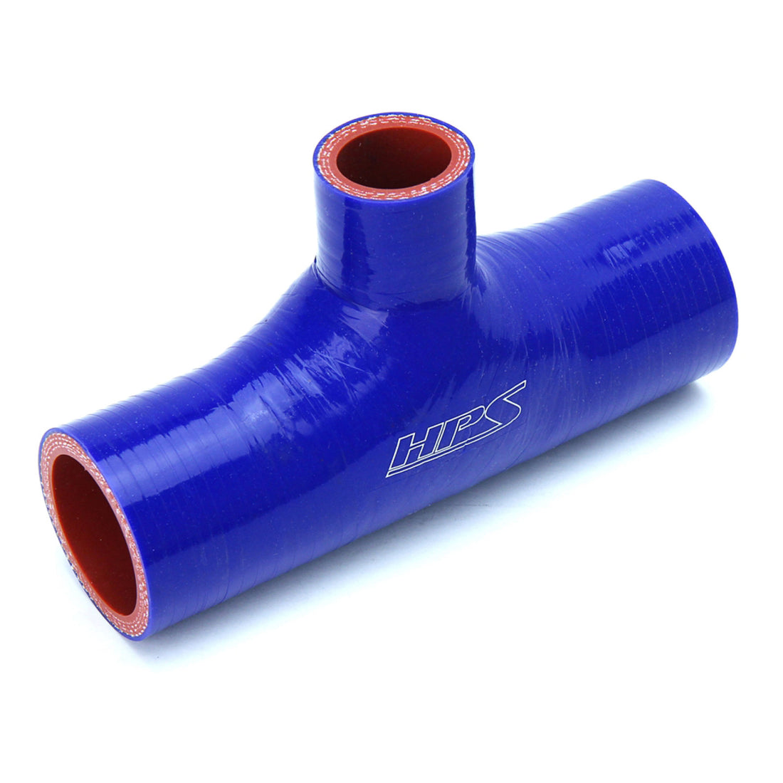 HPS 2-1/8" ID , 1" ID branch Blue Silicone Coupler Blow Off Valve T Hose Tee