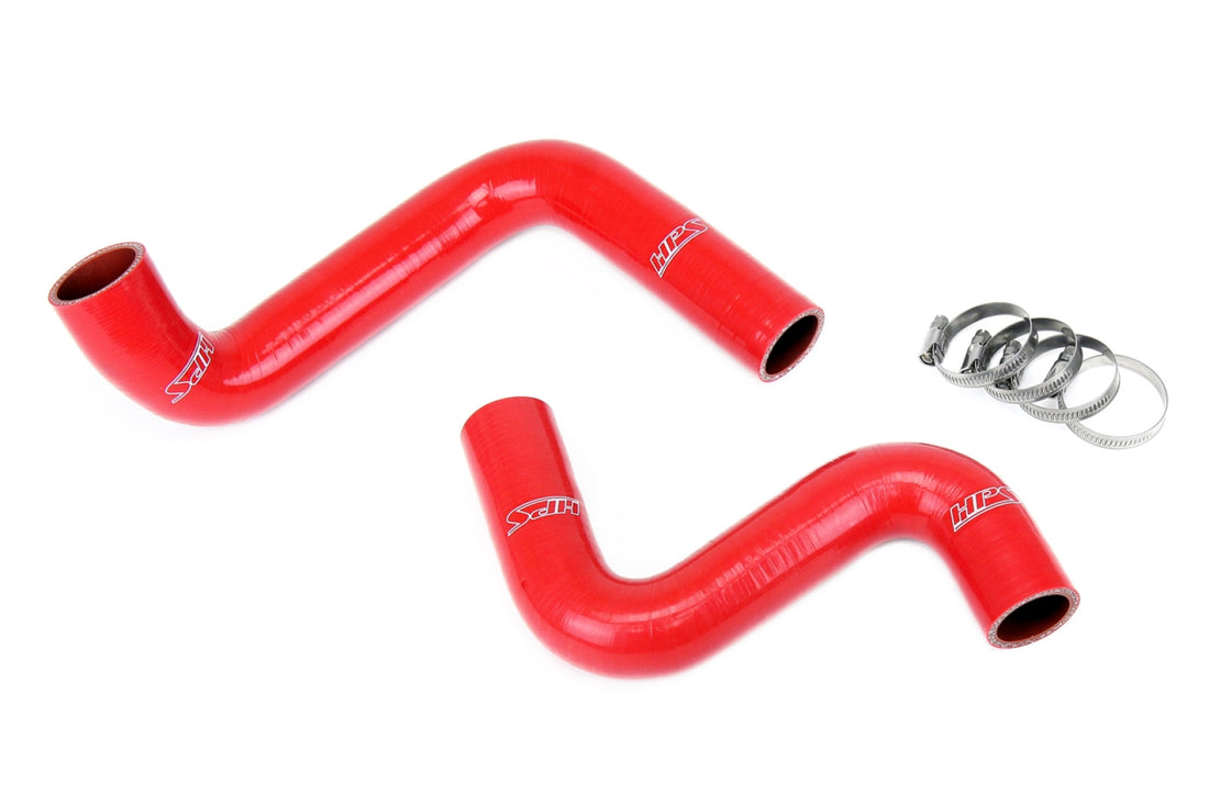HPS Red Silicone Coolant Hose Kit for Nissan 240SX S13 S14 S15 LS Swap (LS1 water pump, 9 o'clock thermostat, KA radiator)