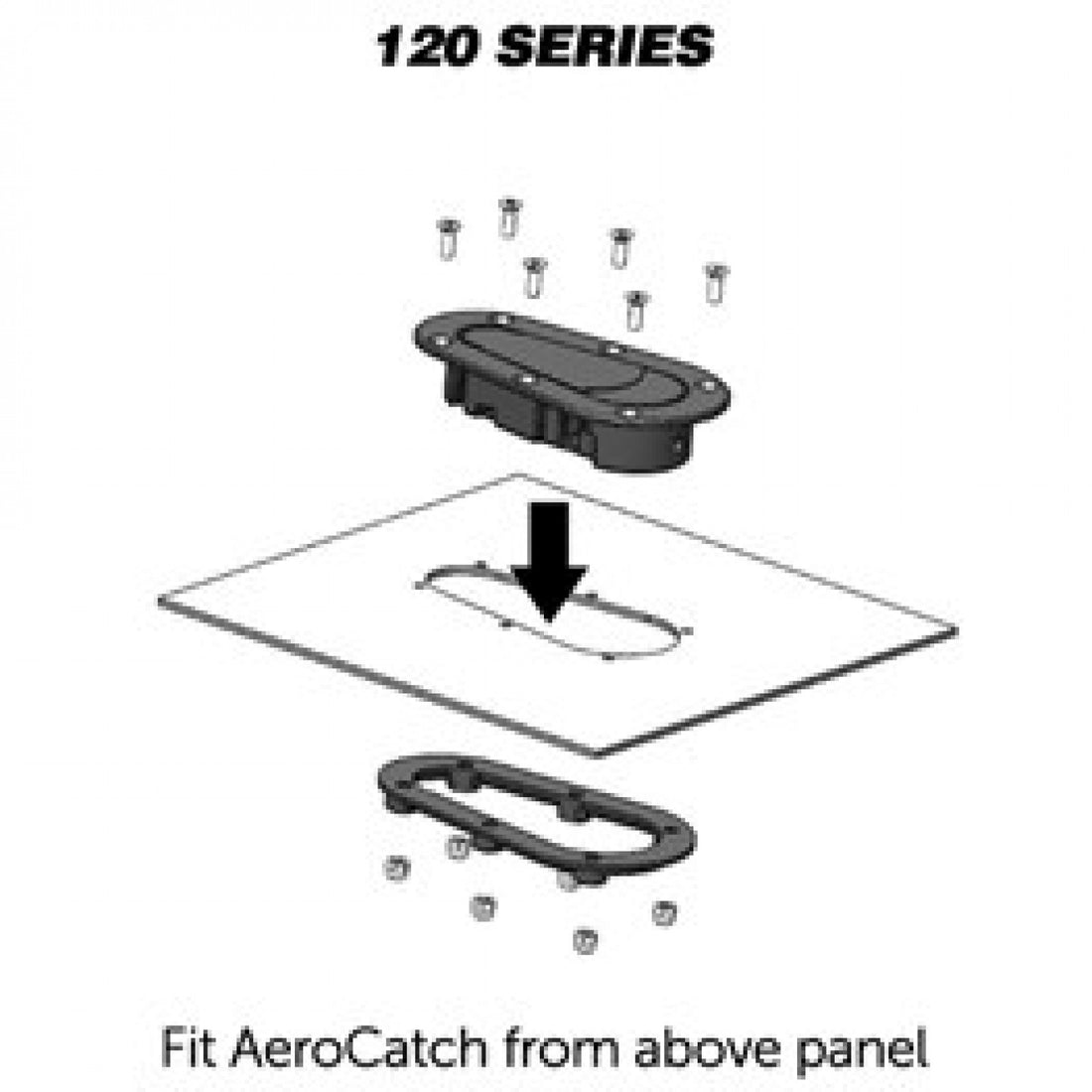 AeroCatch 120-3000 Carbon Look Non-Locking Hood Pins