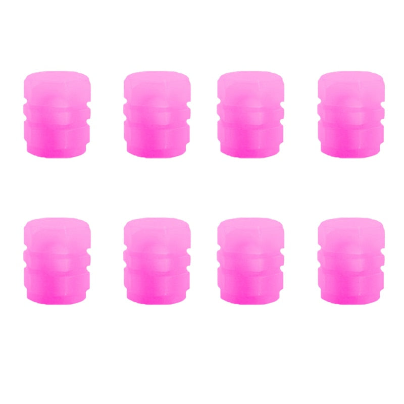 Luminous Tire Valve Caps 5 Colors Car Motorcycle Glowing Valve Cover Car Tire Wheel Hub Styling Tool Auto Accessories 4-16Pcs