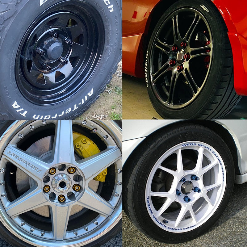 D1 Spec Wheel Lug Nuts JDM Car Racing Aluminium alloy Wheel Lug Nuts Screw M12x1.5/1.25 Length 50mm/35mm 20 pcs/set
