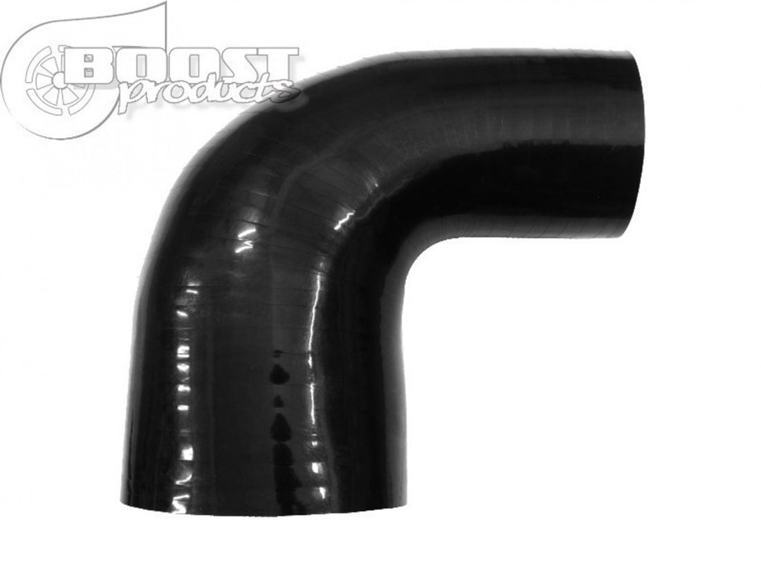BOOST Products Silicone Reducer Elbow 90 Degrees, 2-1/2" - 2" ID, Black