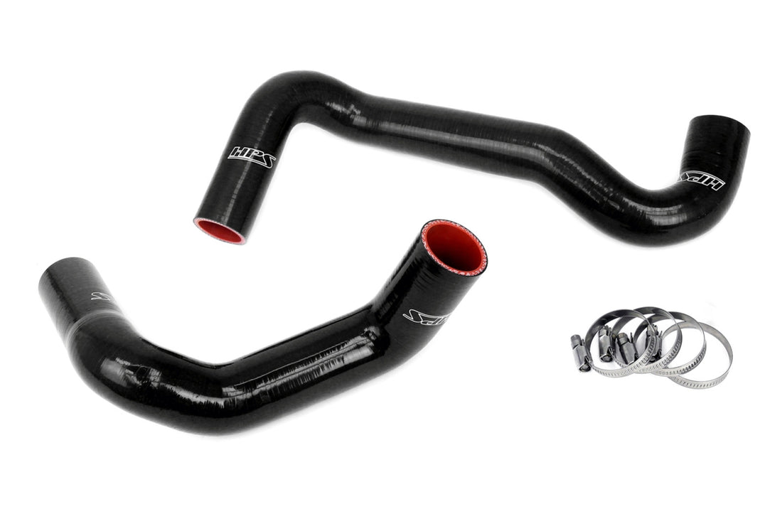 HPS Black Silicone Coolant Hose Kit for Nissan 240SX S13 S14 S15 LS Swap (LS3/LS7 water pump, 8 o'clock thermostat, KA radiator)