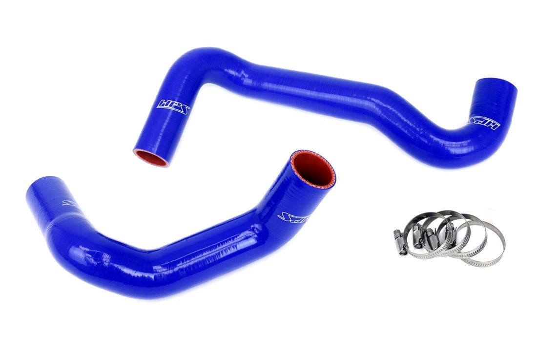 HPS Blue Silicone Coolant Hose Kit for Nissan 240SX S13 S14 S15 LS Swap (LS3/LS7 water pump, 8 o'clock thermostat, KA radiator)
