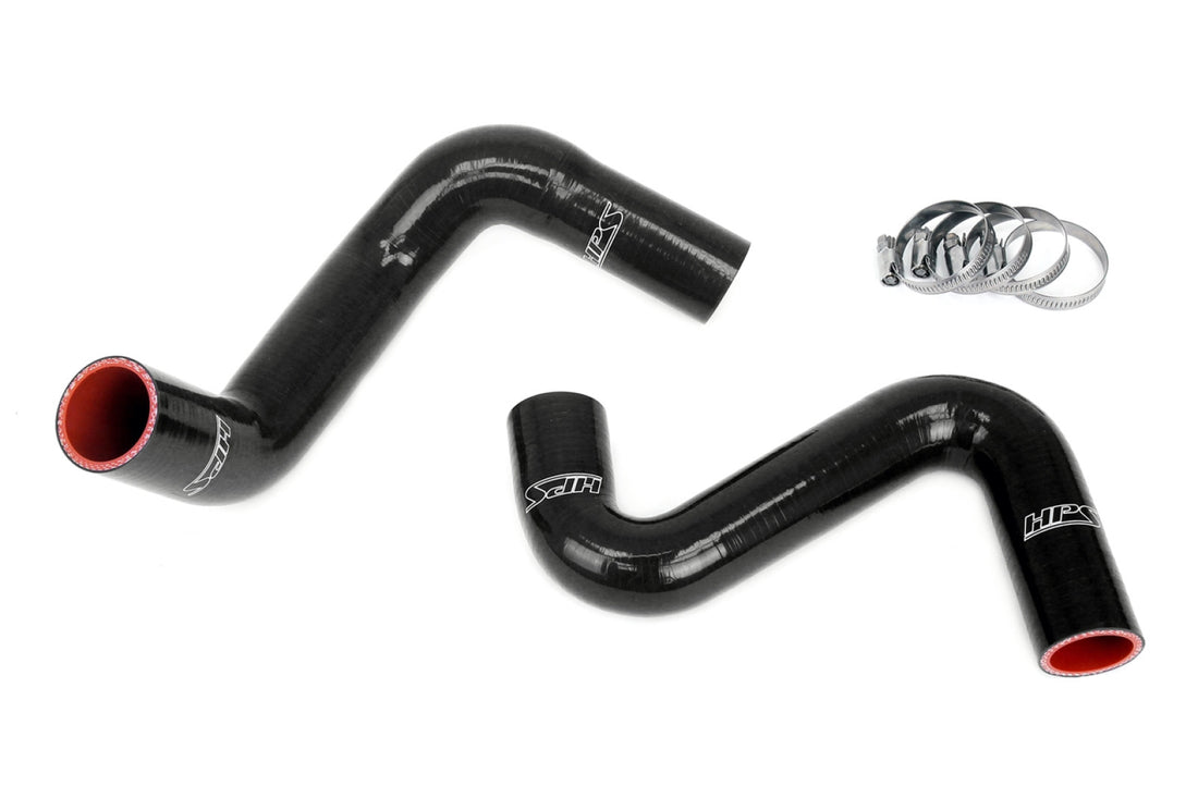 HPS Black Silicone Coolant Hose Kit for Nissan 240SX S13 S14 S15 LS Swap (LS3/LS7 water pump, 8 o'clock thermostat, SR radiator)