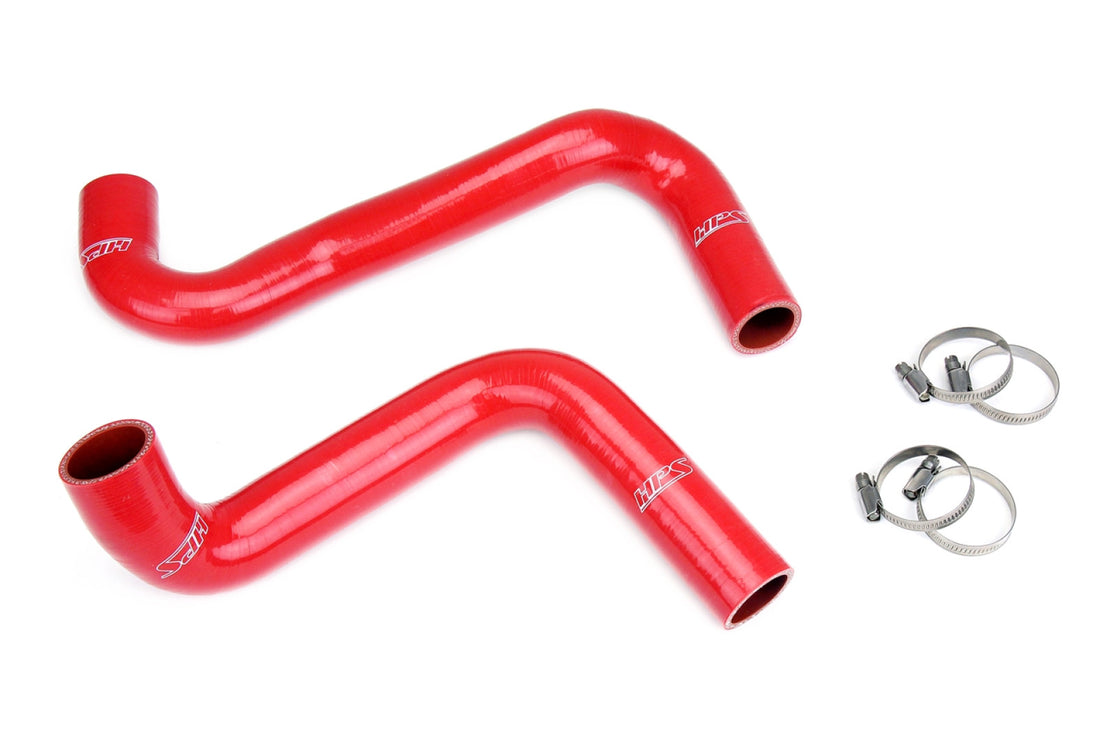 HPS Red Silicone Coolant Hose Kit for Nissan 240SX S13 S14 S15 LS Swap (LS3/LS7 water pump, 9 o'clock thermostat, KA radiator)